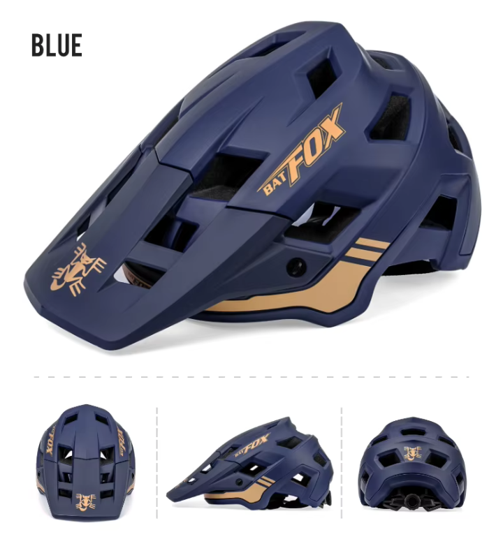 Kask rowerowy górski BATFOX, lekki, technologia In-Mold, regulowany rozmiar dla dorosłych i młodzieży