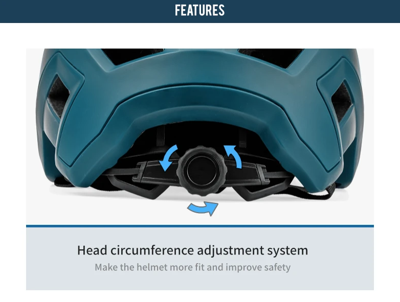 Kask rowerowy górski BATFOX, lekki, technologia In-Mold, regulowany rozmiar dla dorosłych i młodzieży