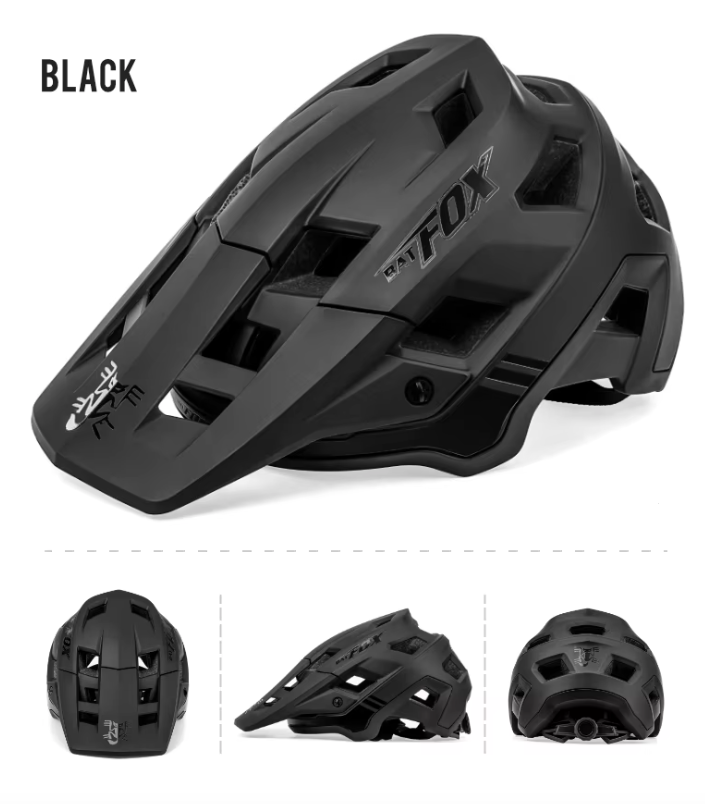 Kask rowerowy górski BATFOX, lekki, technologia In-Mold, regulowany rozmiar dla dorosłych i młodzieży