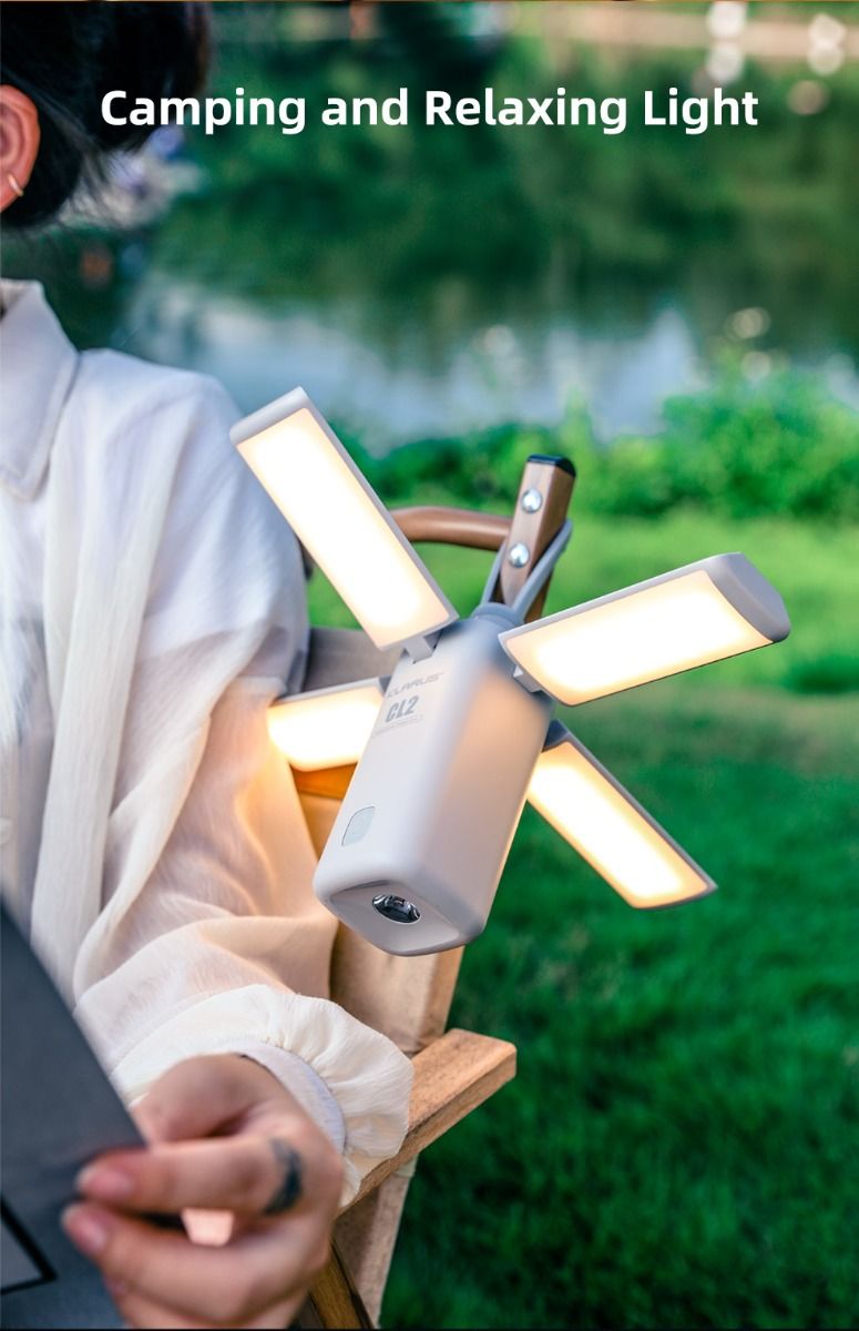 Klarus CL2 składane światło kempingowe 750 lumenów ochrona oczu 90-stopniowe żarówki 7 trybów światła