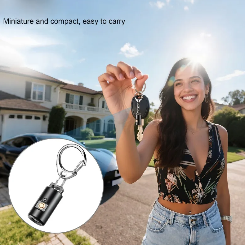 Mini Latarka LED Akumulatorowa z Naszyjnikiem – Idealna na Camping, Piesze Wycieczki i Brelok