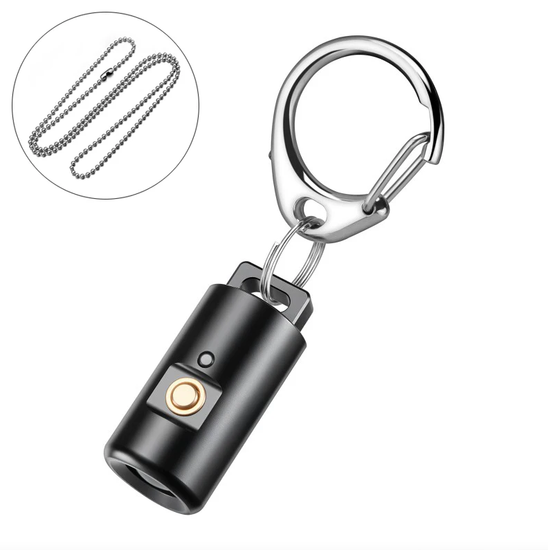 Mini Latarka LED Akumulatorowa z Naszyjnikiem – Idealna na Camping, Piesze Wycieczki i Brelok