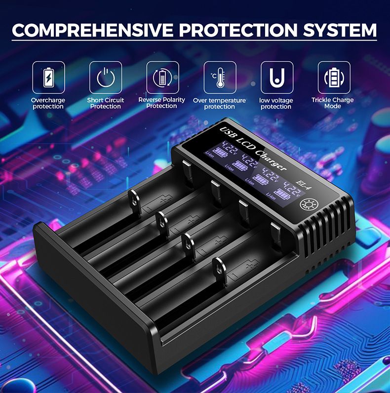 Inteligentna ładowarka USB LCD do akumulatorów 18650 oraz AA AAA z wyświetlaczem statusu ładowania baterii