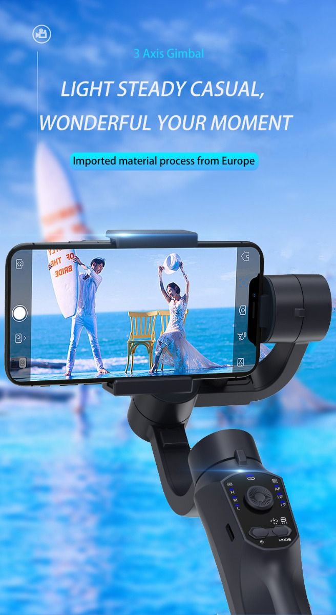 F10 Pro Stabilizator 3-osiowy Gimbal do telefonu do mobilnego filmowania z kompatybilnością ze smartfonami i rozpoznawaniem twarzy