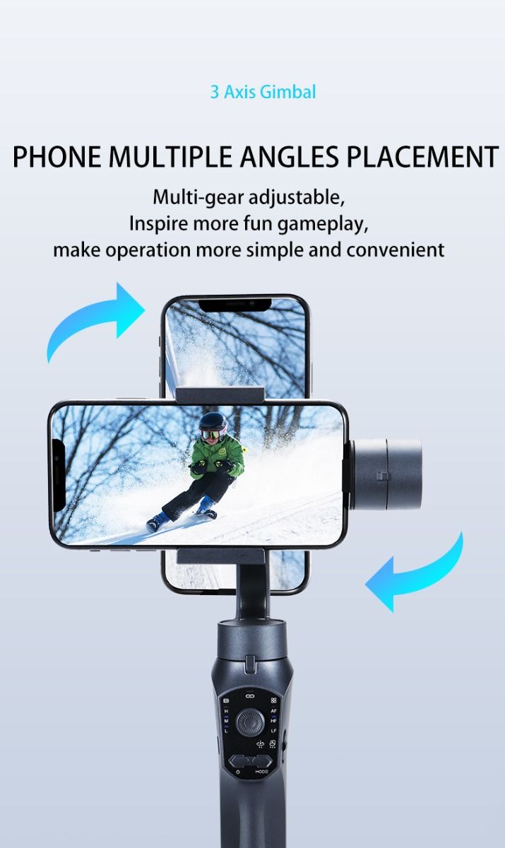 F10 Pro Stabilizator 3-osiowy Gimbal do telefonu do mobilnego filmowania z kompatybilnością ze smartfonami i rozpoznawaniem twarzy