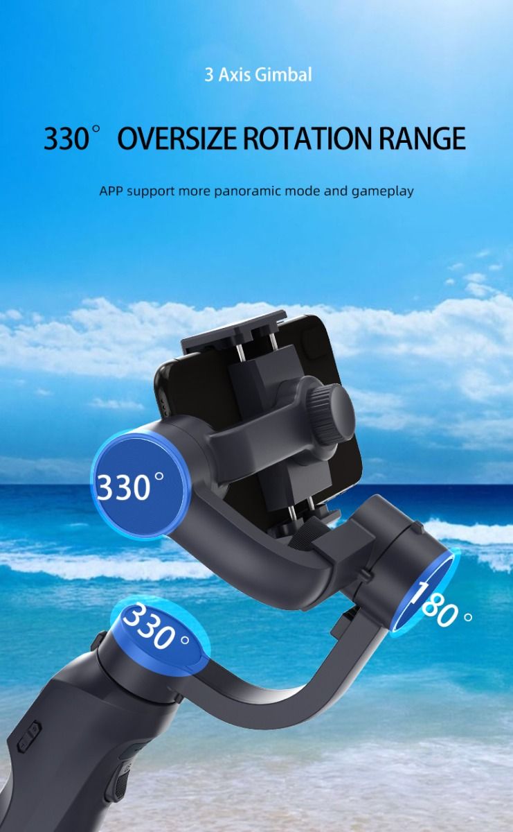 F10 Pro Stabilizator 3-osiowy Gimbal do telefonu do mobilnego filmowania z kompatybilnością ze smartfonami i rozpoznawaniem twarzy