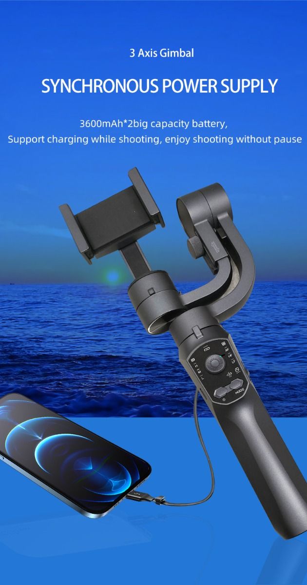 F10 Pro Stabilizator 3-osiowy Gimbal do telefonu do mobilnego filmowania z kompatybilnością ze smartfonami i rozpoznawaniem twarzy