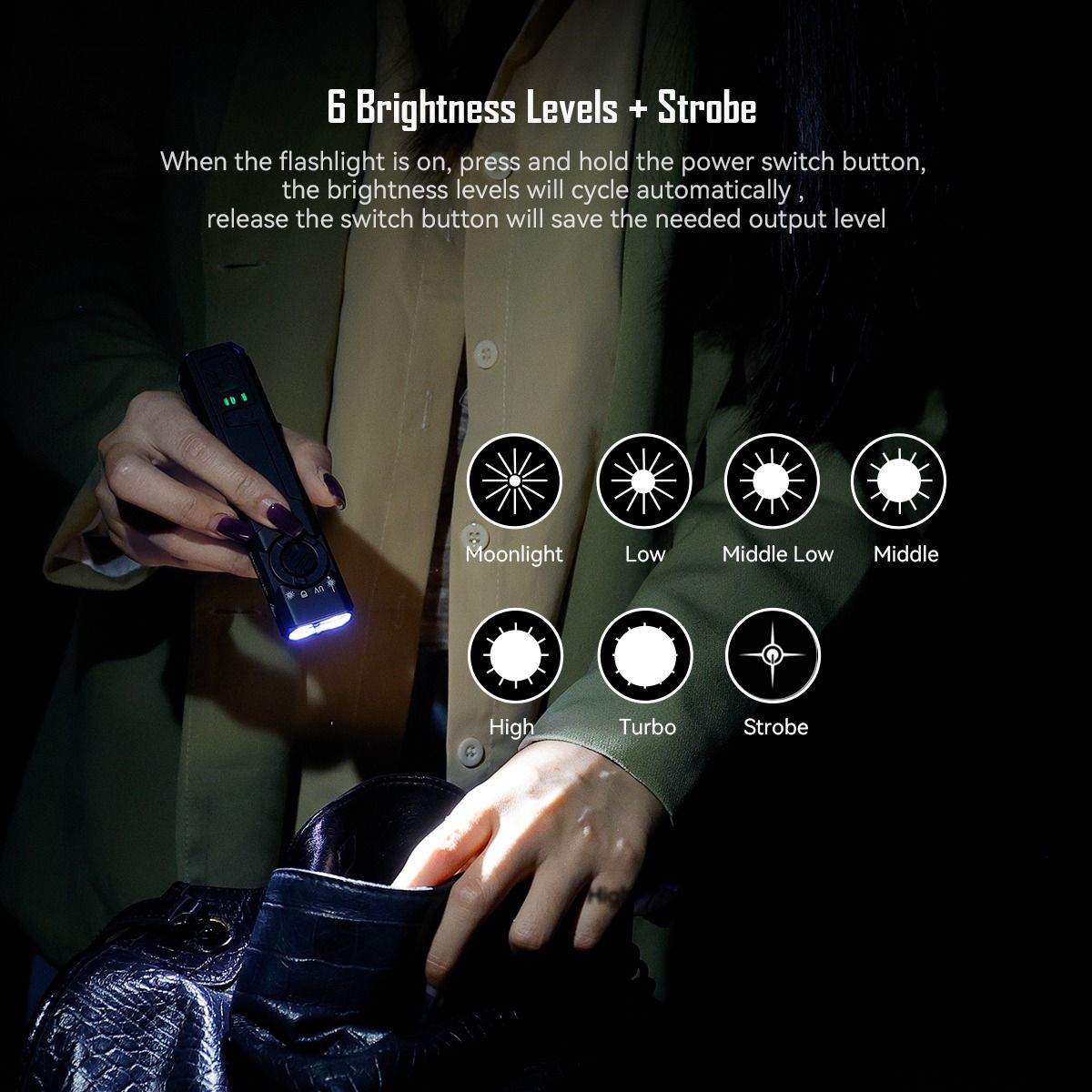 IMALENT GR35 Czerwona Latarka LED EDC 2800lm UV Laser Stroboskop Magnetyczna Wielofunkcyjna Lampa Robocza