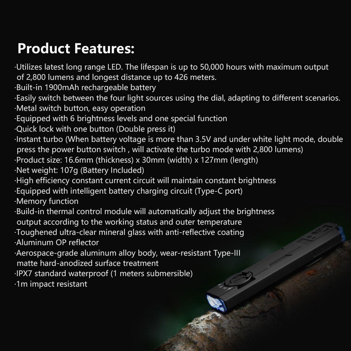 IMALENT GR35 Czerwona Latarka LED EDC 2800lm UV Laser Stroboskop Magnetyczna Wielofunkcyjna Lampa Robocza