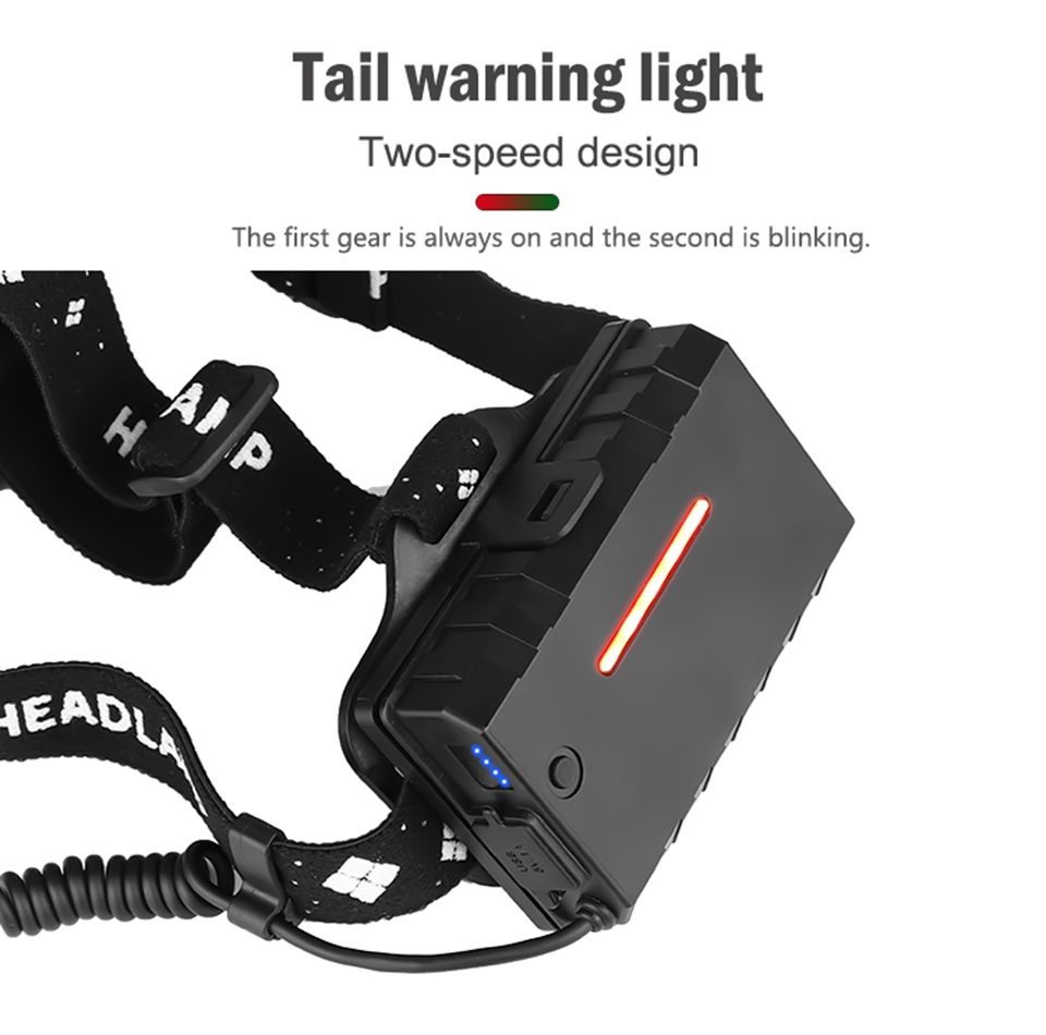 Latarka czołowa Najpotężniejszy XHP70 8000LM ładowanie USB wodoodporna konstrukcja różne tryby na kemping