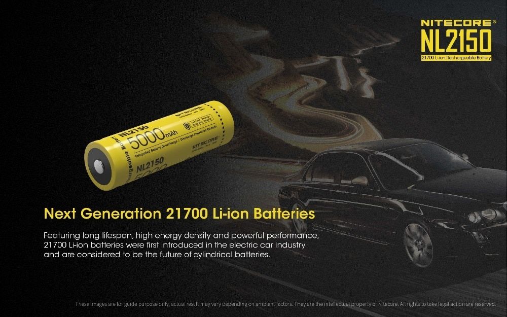 NITECORE NL2150 5000mAh 3.6V 21700 Akumulator do latarki o dużej mocy, drona i sprzętu outdoorowego