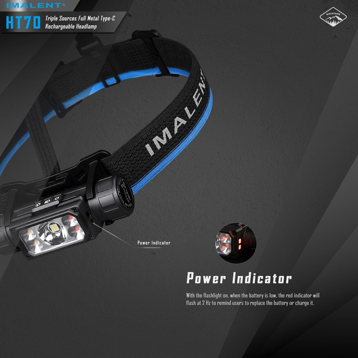 Latarka czołowa IMALENT HT70 3500 lumenów dioda LED XHP50.3 HI oświetlenie outdoorowe potrójne źródła światła