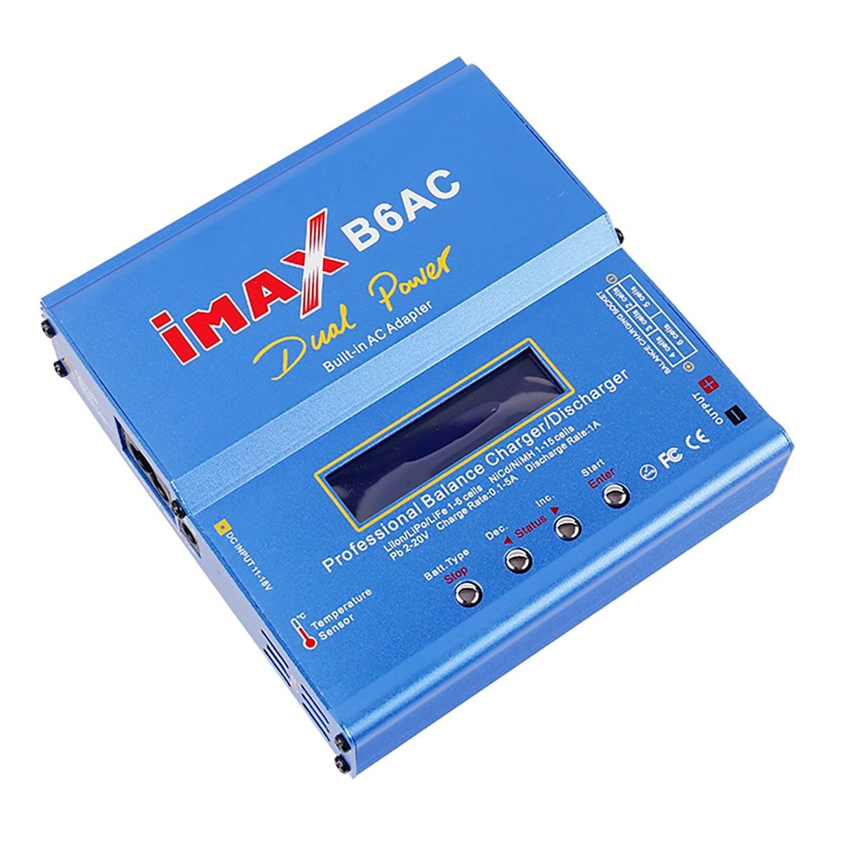 Ładowarka RC Imax B6AC 80W 6A inteligentna ładowarka z LCD szybkie ładowanie Li-ion Lipo NiMH dla pojazdów RC