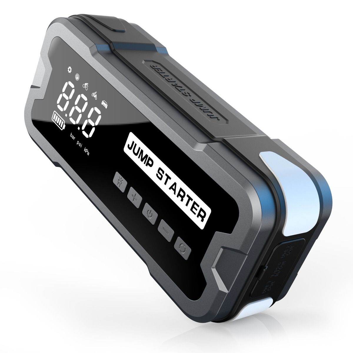 Przenośna ładowarka Power Bank 8000 mAh z funkcją rozruchu awaryjnego i inflacji do samochodów i piłek