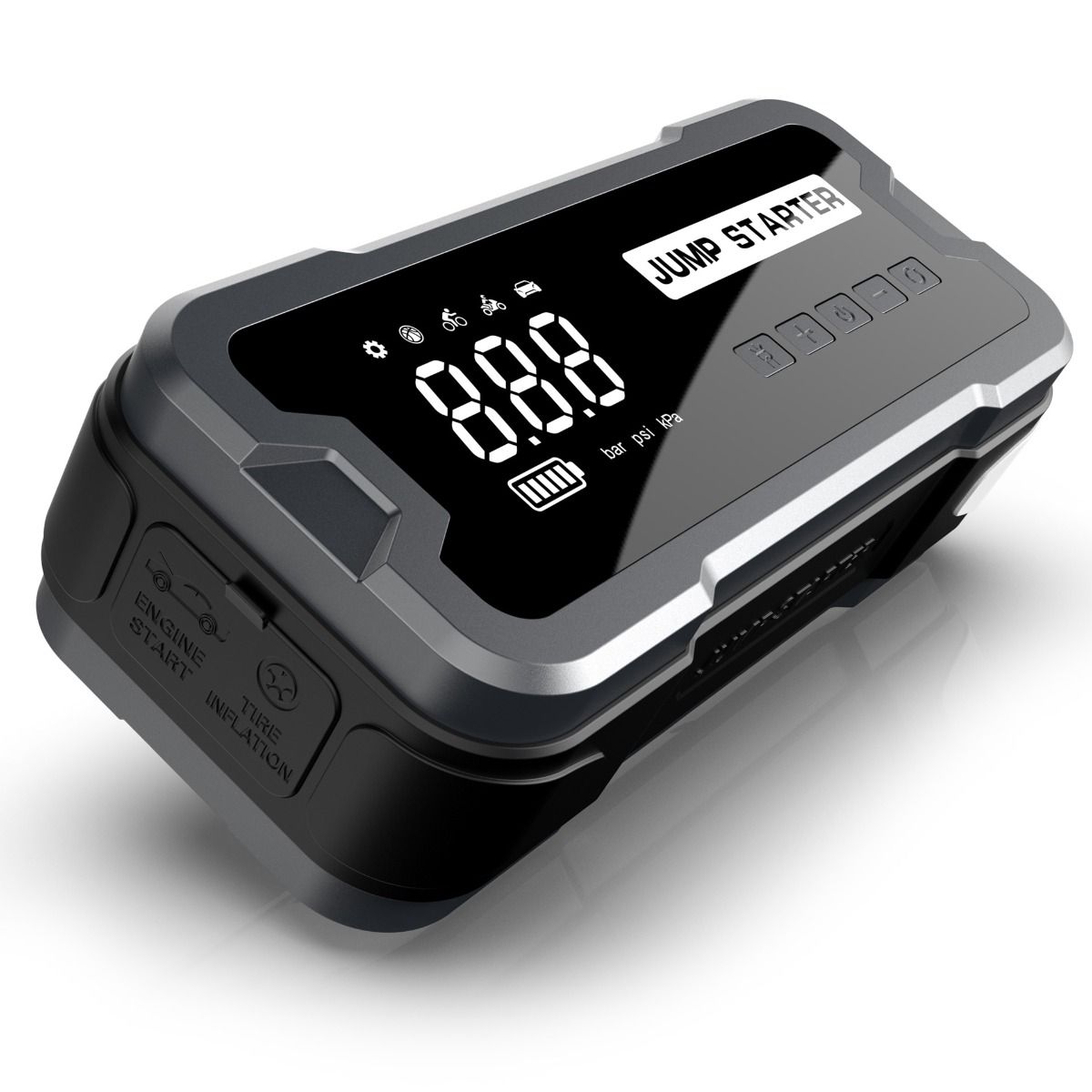 Przenośna ładowarka Power Bank 8000 mAh z funkcją rozruchu awaryjnego i inflacji do samochodów i piłek