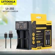 Ładowarka Liitokala Lii-202 3,7V z dwoma kanałami USB do akumulatorów 18650 26650 16340 21700 NiMH 14500