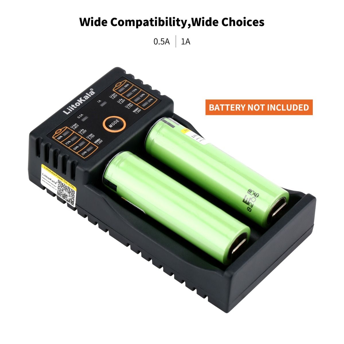 Ładowarka Liitokala Lii-202 3,7V z dwoma kanałami USB do akumulatorów 18650 26650 16340 21700 NiMH 14500