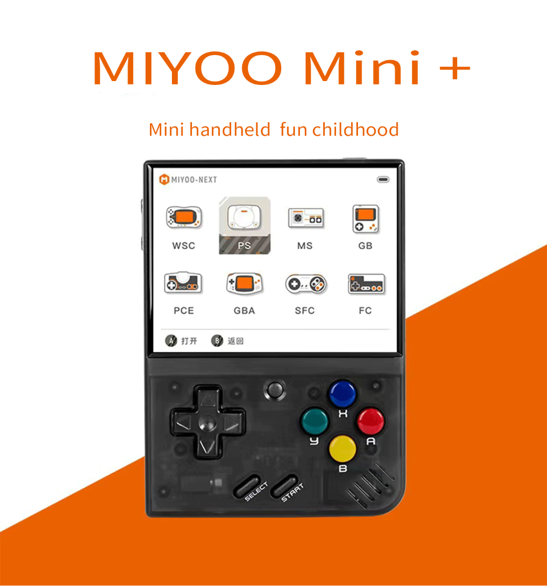 MIYOO Mini Plus kompaktowa przenośna konsola retro z ekranem IPS 3,5" do nostalgicznych gier wideo w podróży