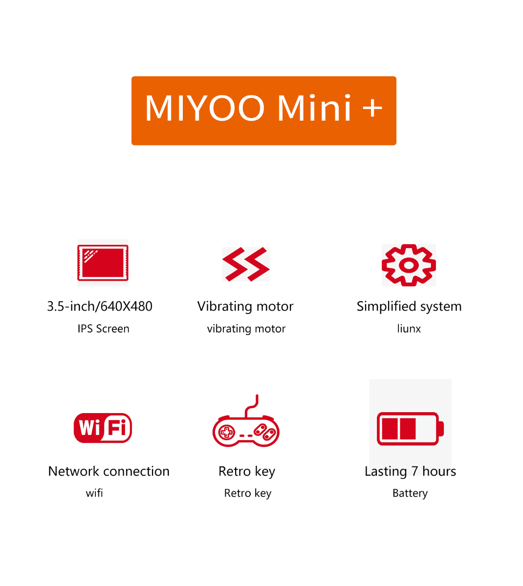 MIYOO Mini Plus kompaktowa przenośna konsola retro z ekranem IPS 3,5" do nostalgicznych gier wideo w podróży