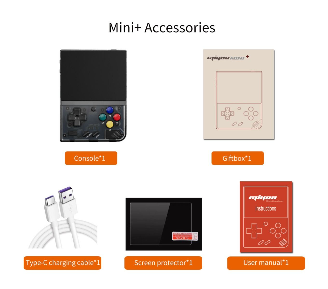 MIYOO Mini Plus kompaktowa przenośna konsola retro z ekranem IPS 3,5" do nostalgicznych gier wideo w podróży