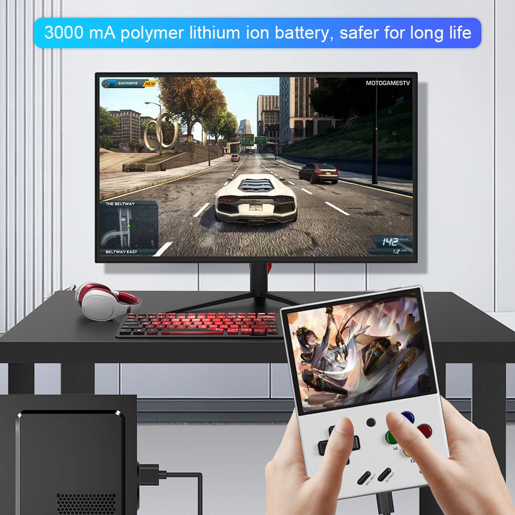 MIYOO Mini Plus kompaktowa przenośna konsola retro z ekranem IPS 3,5" do nostalgicznych gier wideo w podróży
