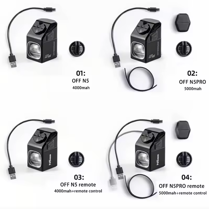 Lampa Rowerowa Przednia OFF-N5 1000lm USB LED Wodoodporna MTB/Szosa Światło Rowerowe Akcesoria Jazda na Rowerze