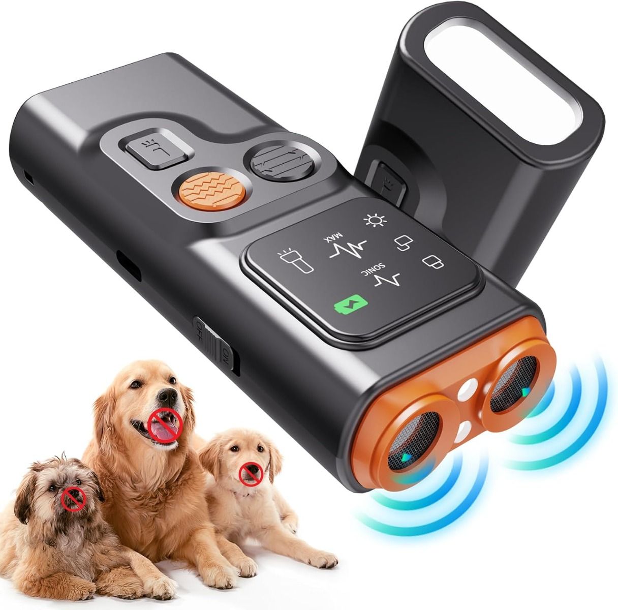 Bark Guard Ultradźwiękowy Odstraszacz Psów z HD i Latarką LED. Stop Szczekanie Psa! Bezpieczny.