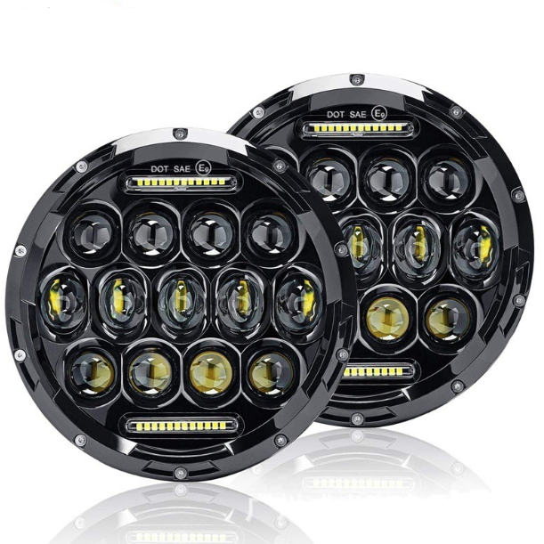 7-calowy reflektor LED 75W do Harley Jeep Wrangler Hummer wodoodporność IP67 odlew aluminium oświetlenie pojazdu