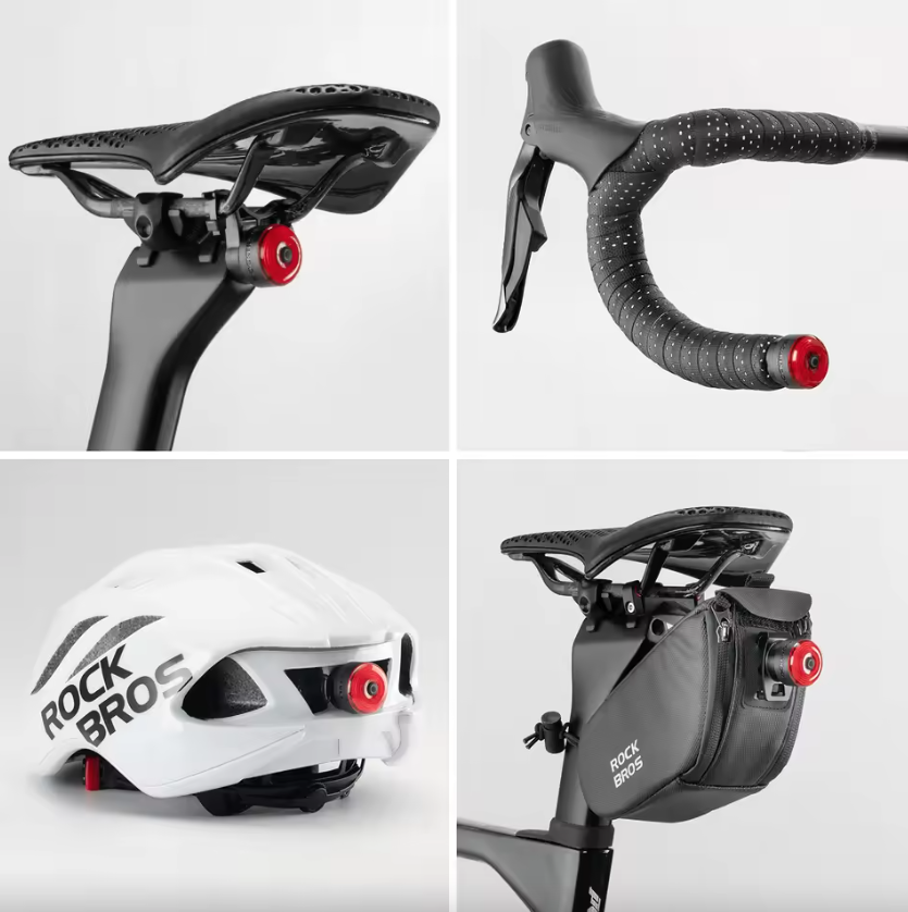 ROCKBROS R0 Tylna Lampka Rowerowa w Zaślepce Kierownicy. USB-C, MTB/Szosowa. Bezpieczeństwo!