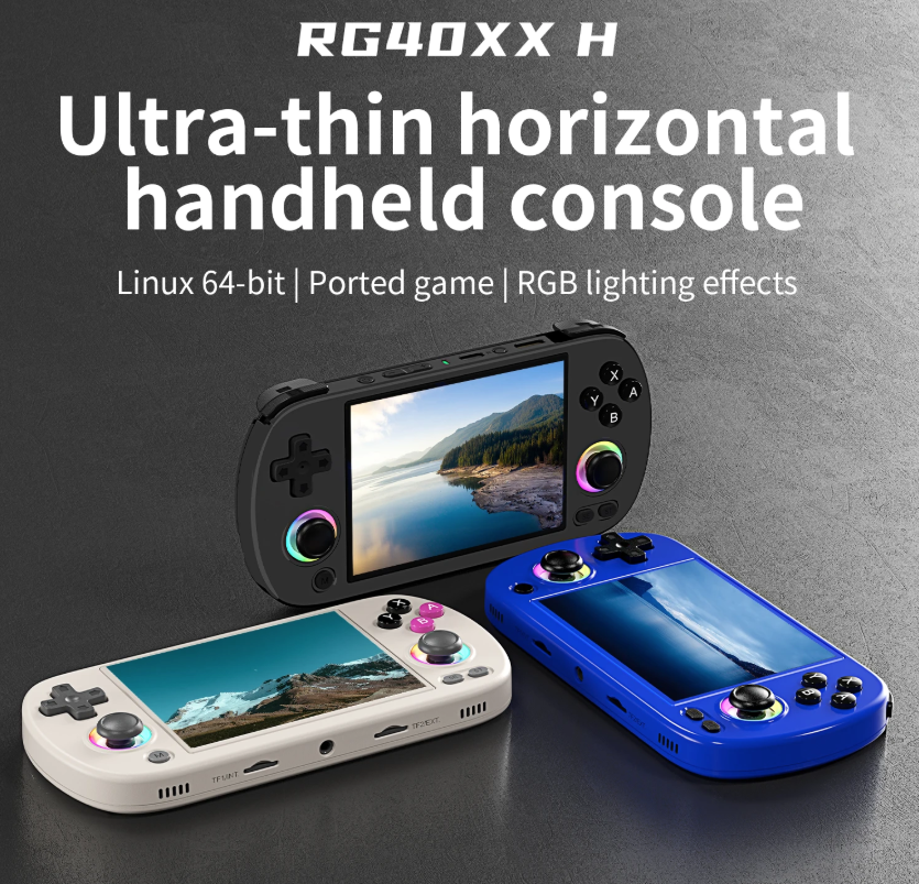 ANBERNIC RG40XX H konsola przenośna Linux, 4.0'' IPS, retro gry, emulacja, gaming