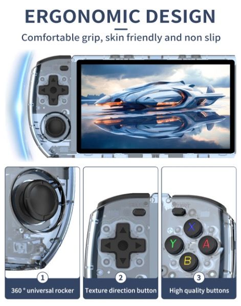 POWKIDDY RGB10 MAX3 Retro Gaming Konsola 5-calowy Ekran IPS RK3566 Procesor Open Source Gaming