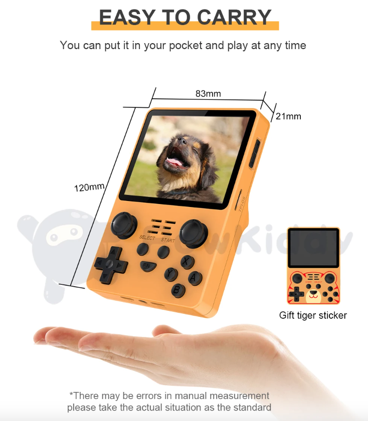 Przenośna Konsola do Gier POWKIDDY RGB20S Retro System 3.5-calowy ekran IPS dla miłośników nostalgicznych gier