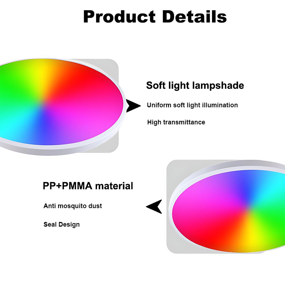 Inteligentna lampa sufitowa 24W Tuya Zigbee z RGBCW sterowanie głosowe Alexa idealna do salonu i nowoczesna dekoracja wnętrz