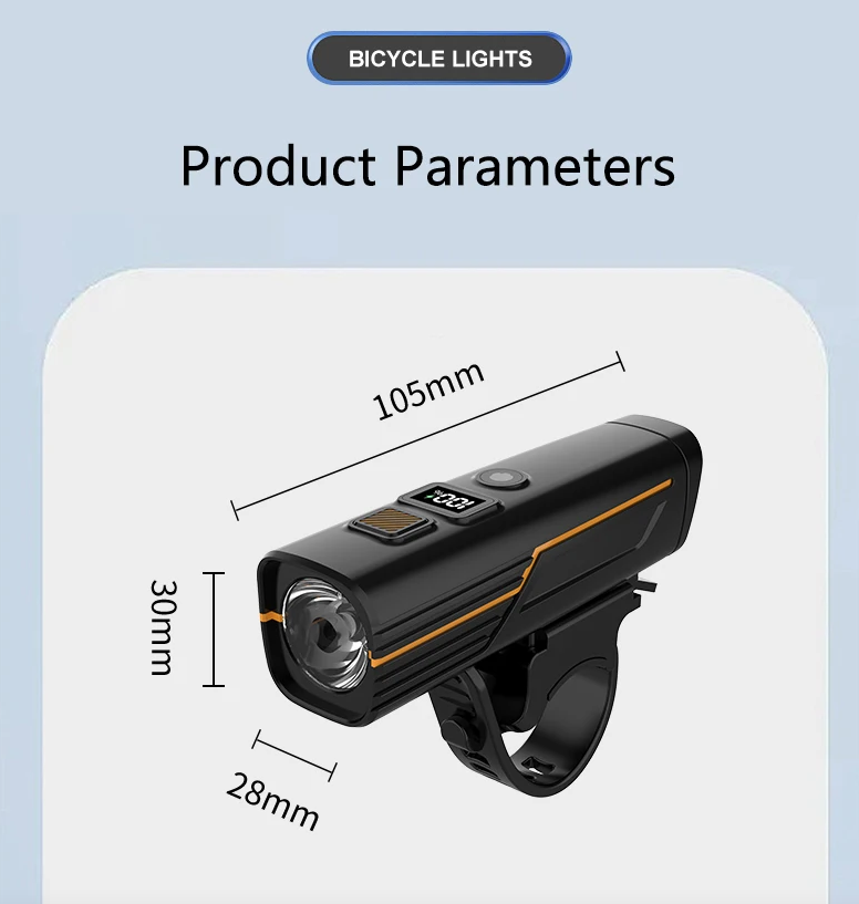 B9 Lampa Rowerowa Przednia USB-C | Oświetlenie Rowerowe | MTB/Szosa, Bezpieczeństwo