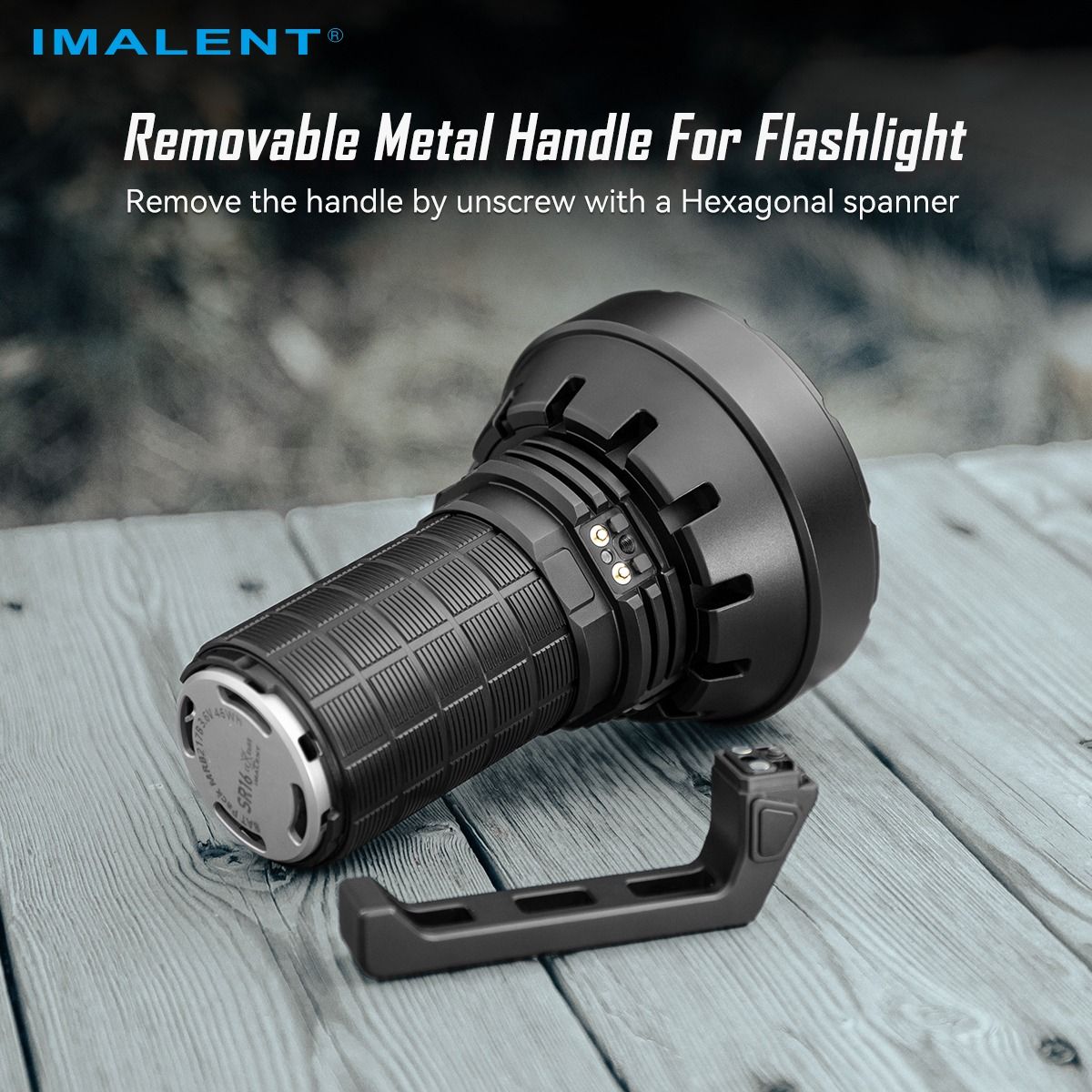 IMALENT SR16 Latarka LED 55000lm, 1715m daleki zasięg. Mocna latarka szperacz na każdą przygodę!