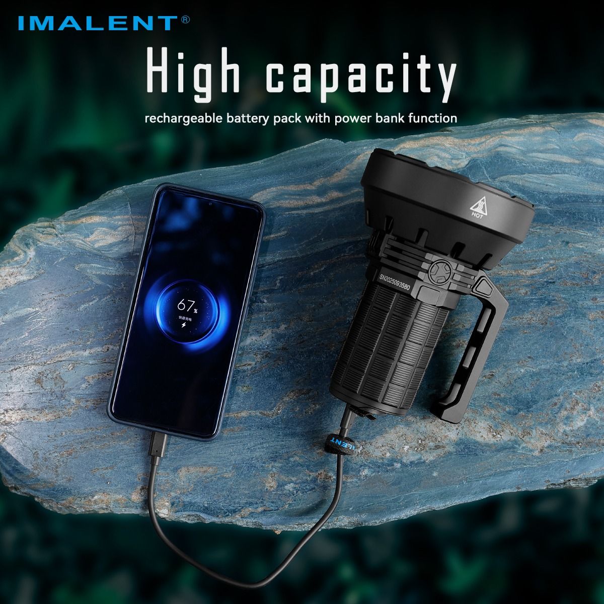 IMALENT SR16 Latarka LED 55000lm, 1715m daleki zasięg. Mocna latarka szperacz na każdą przygodę!