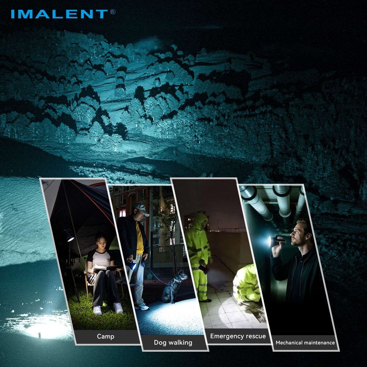 IMALENT SR16 Latarka LED 55000lm, 1715m daleki zasięg. Mocna latarka szperacz na każdą przygodę!
