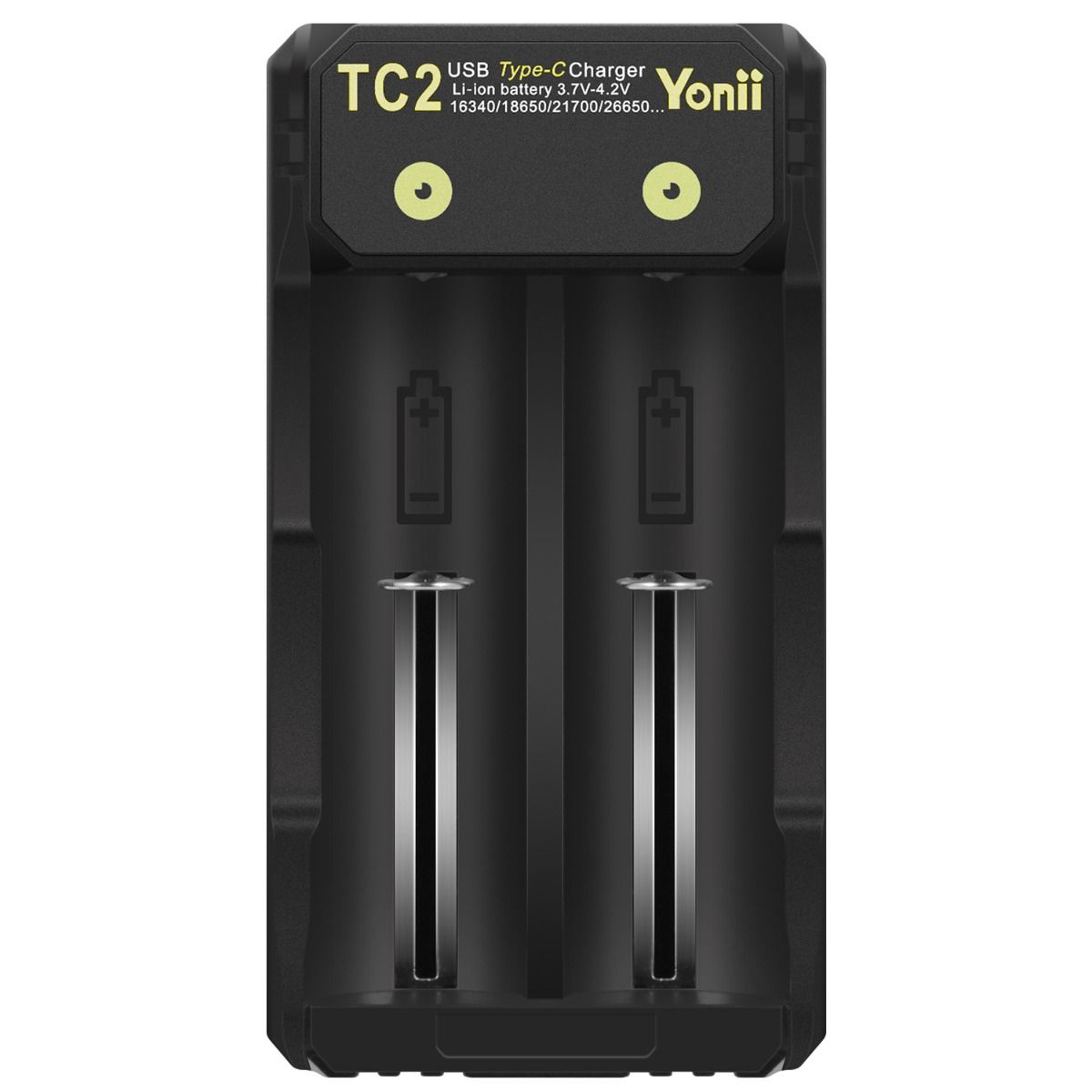 Ładowarka TC2 USB typu C szybkie ładowanie akumulatorów 18650 21700 kompaktowa ładowarka dualne porty