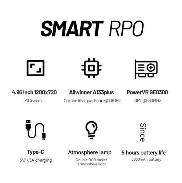 Trimui Smart Pro Vintage Przenośna Konsola Do Gier 4.96 Calowy HD IPS Ekran Długotrwała Bateria Retro Arcade
