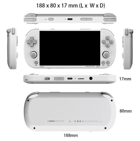 Trimui Smart Pro Vintage Przenośna Konsola Do Gier 4.96 Calowy HD IPS Ekran Długotrwała Bateria Retro Arcade