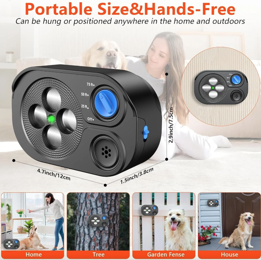 Ultrasoniczny Trener Psów: Urządzenie Zapobiegające Szczekaniu, Cichy Trening, Kontrola Hałasu – Anti Barking Device