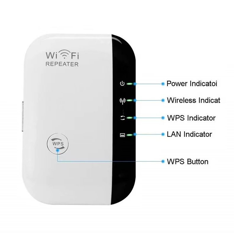 Wzmacniacz Sygnału WiFi Repeater do Domu, Przez Ścianę, Wzmacniacz Sieci Bezprzewodowej do Sypialni, Łatwy w Użyciu