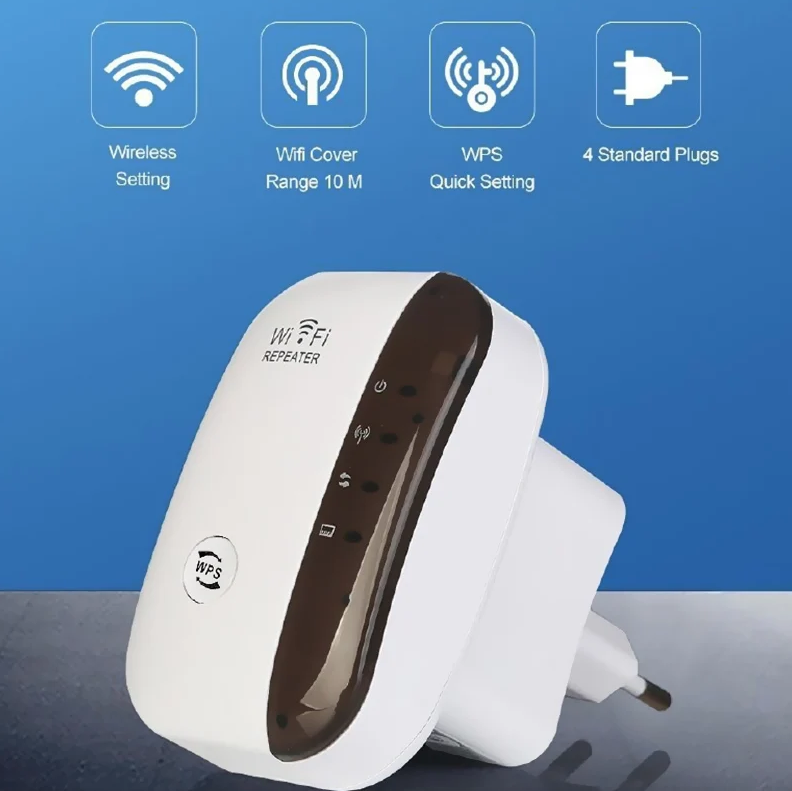 Wzmacniacz Sygnału WiFi Repeater do Domu, Przez Ścianę, Wzmacniacz Sieci Bezprzewodowej do Sypialni, Łatwy w Użyciu