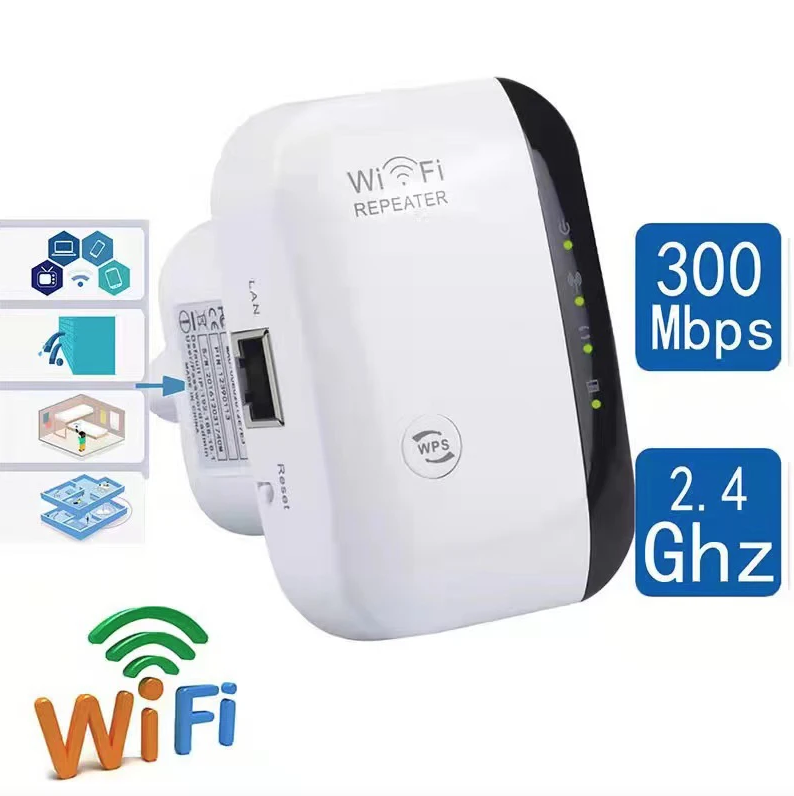 Wzmacniacz Sygnału WiFi Repeater do Domu, Przez Ścianę, Wzmacniacz Sieci Bezprzewodowej do Sypialni, Łatwy w Użyciu