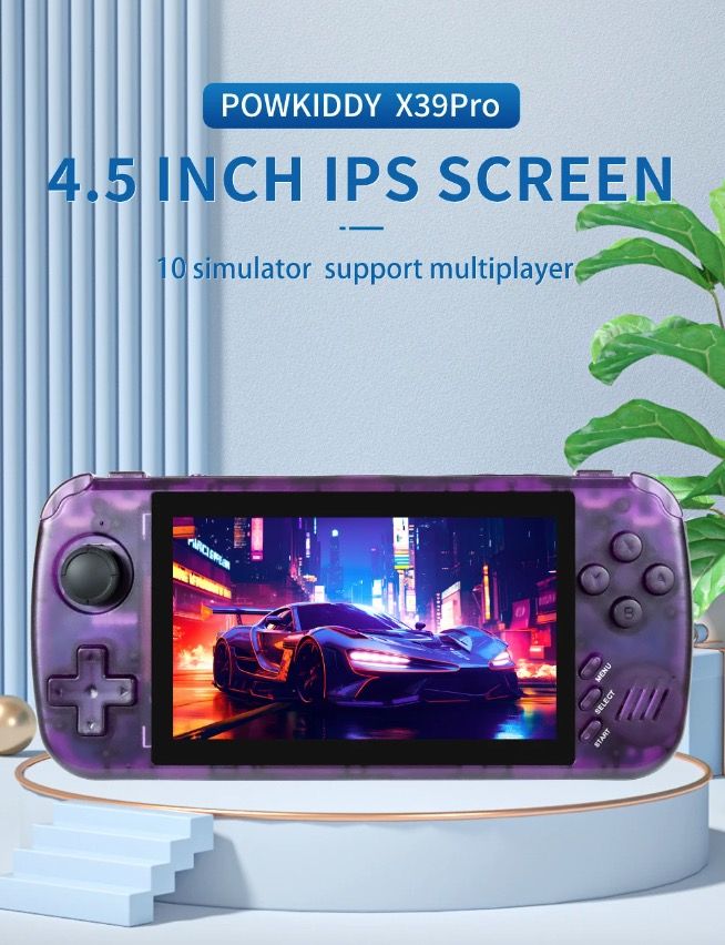 Przenośna konsola do gier POWKIDDY X39Pro ekran IPS 4 3 calowy wsparcie PS1 retro gaming duży ekran