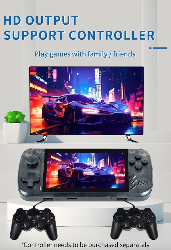 Przenośna konsola do gier POWKIDDY X39Pro ekran IPS 4 3 calowy wsparcie PS1 retro gaming duży ekran