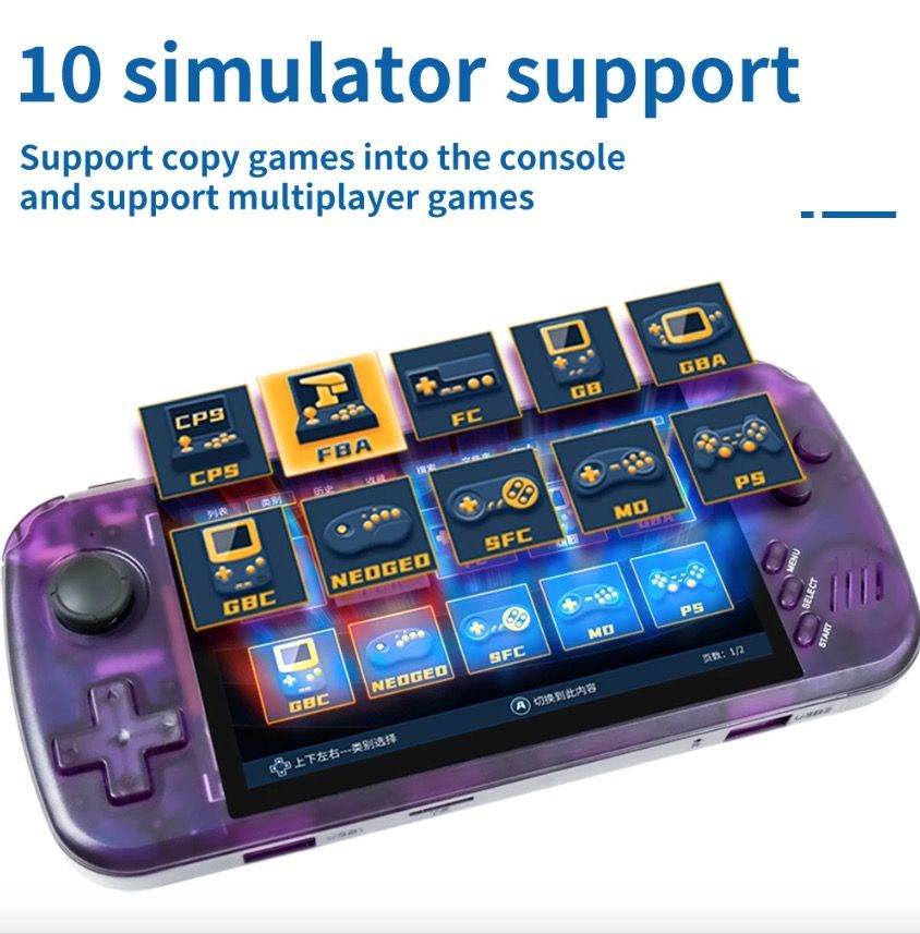 Przenośna konsola do gier POWKIDDY X39Pro ekran IPS 4 3 calowy wsparcie PS1 retro gaming duży ekran