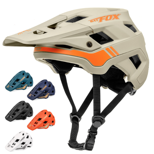 Kask rowerowy górski BATFOX, lekki, technologia In-Mold, regulowany rozmiar dla dorosłych i młodzieży