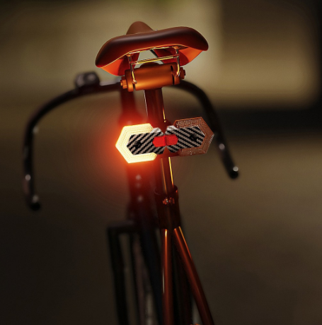 CarryBright Bezpieczne kierunkowskazy rowerowe LED dla e-bike | USB, pilot | Karbon | Przód/tył | Widoczność