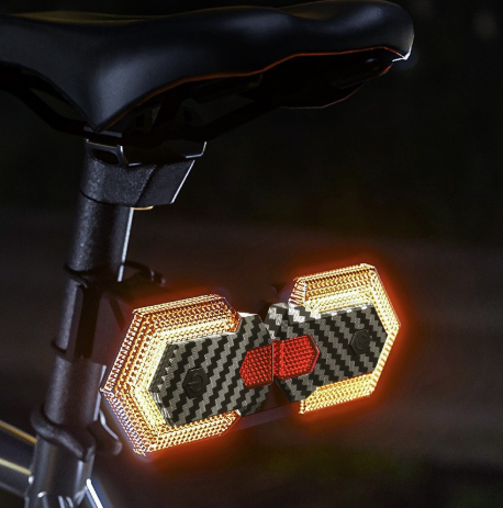 CarryBright Bezpieczne kierunkowskazy rowerowe LED dla e-bike | USB, pilot | Karbon | Przód/tył | Widoczność